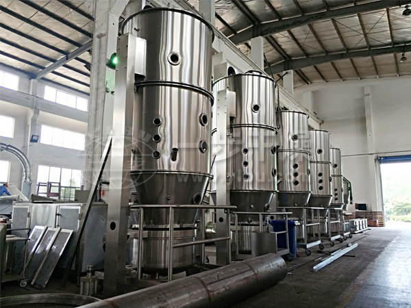 FL沸騰制粒機試車現場