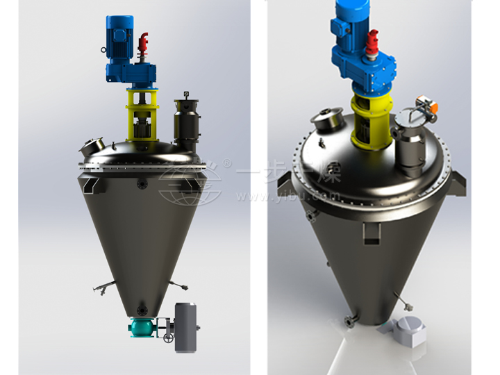 高鎳三元正極材料單錐螺帶真空干燥機
