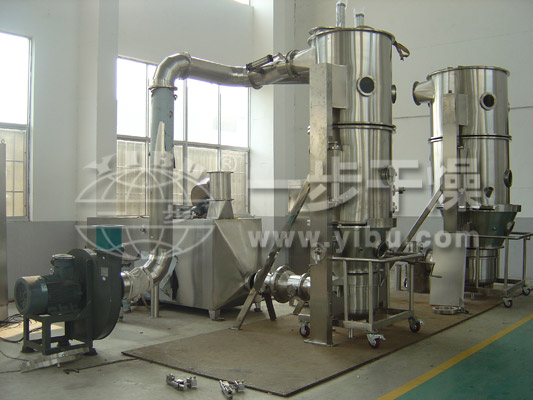 FL沸騰制粒機試車現場